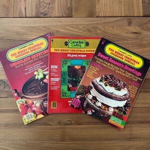 VINTAGE Lot of 3 Canadian Living "The Merry Christmas Cookbook Special" Magazine